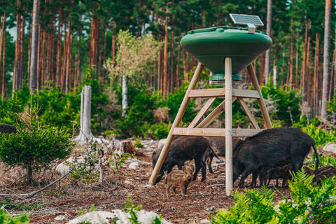 Solpanel til foderspredere fra Nordic Gamekeeper