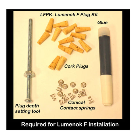 3 stk. Lumenok F-Nock til 165-166" skaft - Inkl. plug kit
